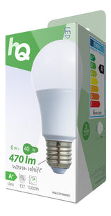 HQ LE27A60001 LED-lampe A60 E27 6,5 W 470 lm 2.700 K