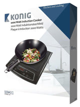 Kouml;nig induktionskomfur 2000 w sort
