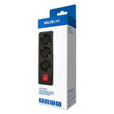 Valueline vles315f002bl strømskinne 3-vejs sort