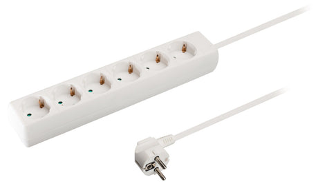 Valueline vles630f001wh fatning 6-vejs 3,00 m hvid