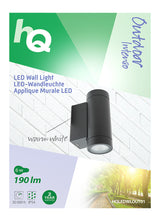 HQ ledwlout01 udendørs led væglampe 6 w 190 lm sort