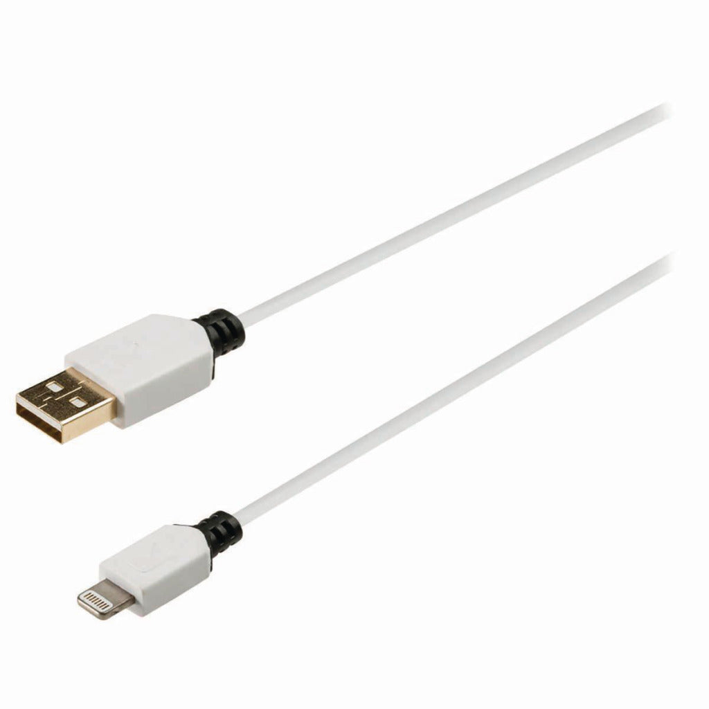 Nedis CCBW39300WT10 data- og ladekabel Apple Lightning 8-benet han - USB A han 1,0 m hvid