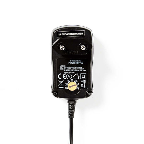 Nedis acpa006 universel vekselstrømsadapter 3 4,5 5 6 7,5 9 12 v dc 0,6 a