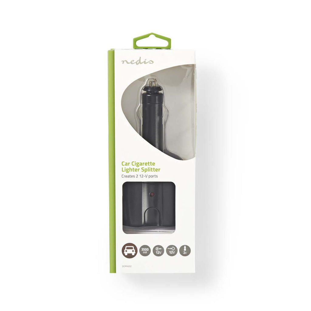 Nedis DCPA002 Universal DC-strømadapter 12 VDC Biloplader 2-vejs
