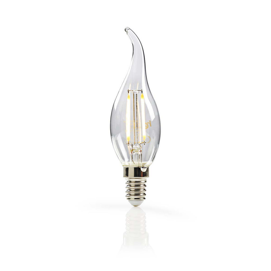 Nedis ledbfe14canft1 retro LED pære E14 stearinlys med buet spids 2,5 W 250 lm