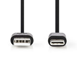 Nedis ccgp60600bk01 USB 2.0 kabel type-c han - en han 0,1 m sort