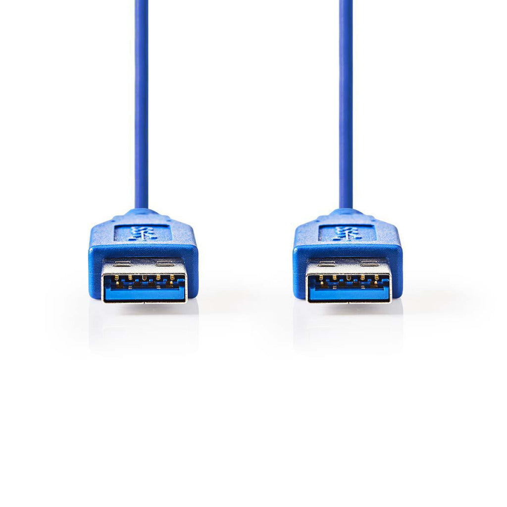 Nedis ccgp61000bu20 usb 3.0 kabel en han - en han 2.0 m blå