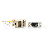 Nedis ccgp52820iv d-sub adapter d-sub 9-benet hun - rj45 (8p8c) hun elfenben
