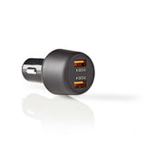 Nedis CCQC600ABK biloplader 3.0 a 2x USB (QC 3.0) sort