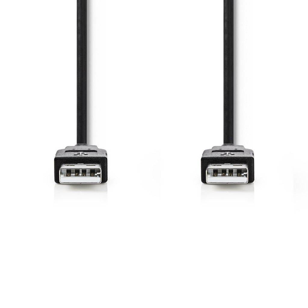 Nedis ccgt60000bk10 kabel usb 2.0 a han - en han 1.0 m sort