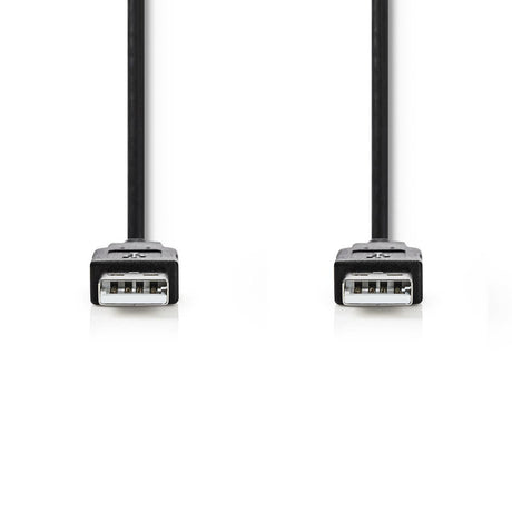 Nedis ccgt60000bk10 kabel usb 2.0 a han - en han 1.0 m sort
