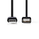 Nedis ccgt60010bk10 kabel usb 2.0 a han - usb en hun 1.0 m sort