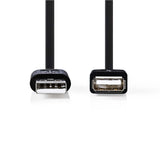 Nedis ccgt60010bk30 kabel usb 2.0 a han - usb en hun 3.0 m sort