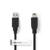 Nedis ccgt60300bk10 kabel usb 2.0 a han - mini 5-pin han 1,0 m sort