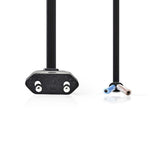 Nedis pcgp11700bk20 strømkabel eurostik - åben kabelende 2,0 m sort