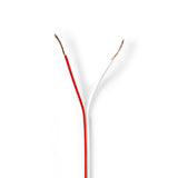 Nedis cagw0500wt1000 højttalerkabel 2x 0,50 mm2 100 m folie emballage hvid