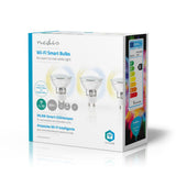 Nedis wifilw30crgu10 wi-fi smart led lampe varm til kølig hvid gu10 3-pack
