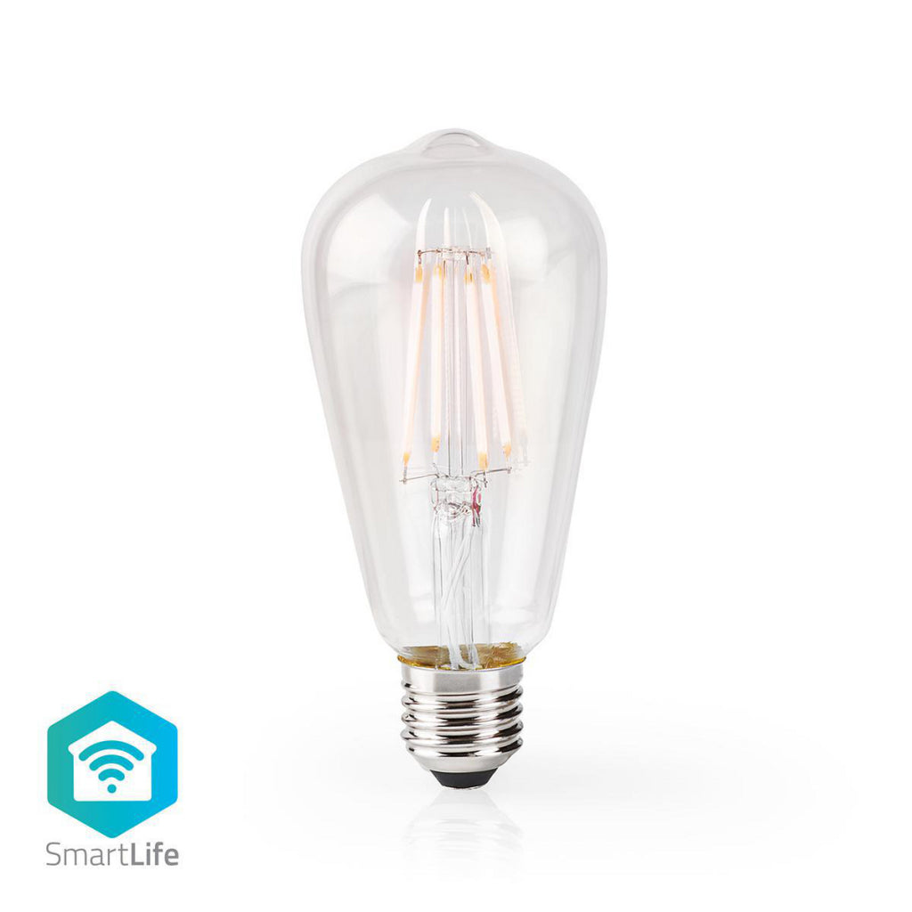 Nedis wifilf10wtst64 wi-fi smart led glødelampe e27 st64 5 w 500 lm