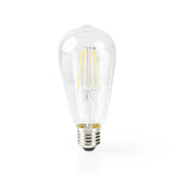 Nedis wifilf10wtst64 wi-fi smart led glødelampe e27 st64 5 w 500 lm