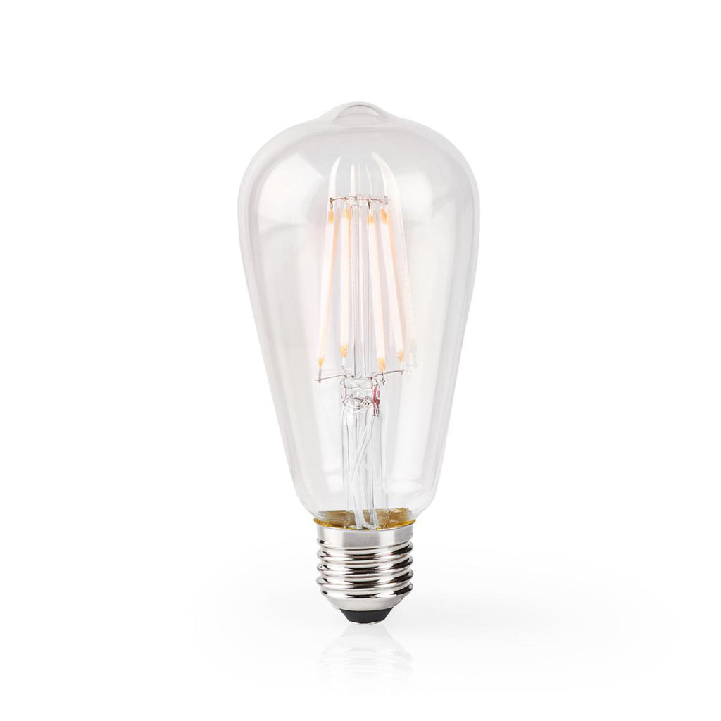 Nedis wifilf10wtst64 wi-fi smart led glødelampe e27 st64 5 w 500 lm