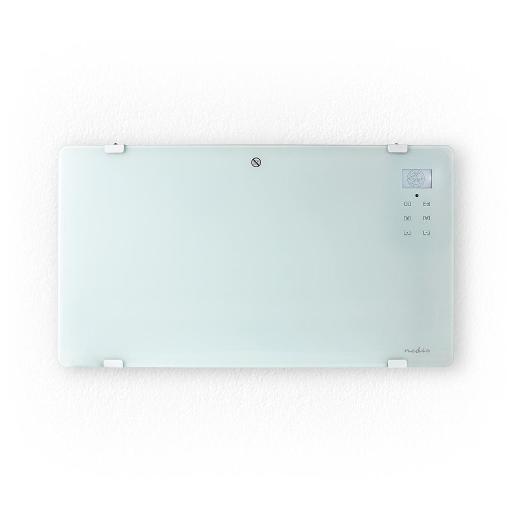 Nedis WiFiHTPL20FWT Smart Konvektorvarmer med WiFi Termostat Glasfrontpanel 2000W Hvid