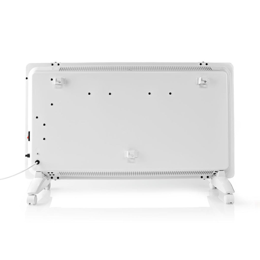 Nedis WiFiHTPL20FWT Smart Konvektorvarmer med WiFi Termostat Glasfrontpanel 2000W Hvid