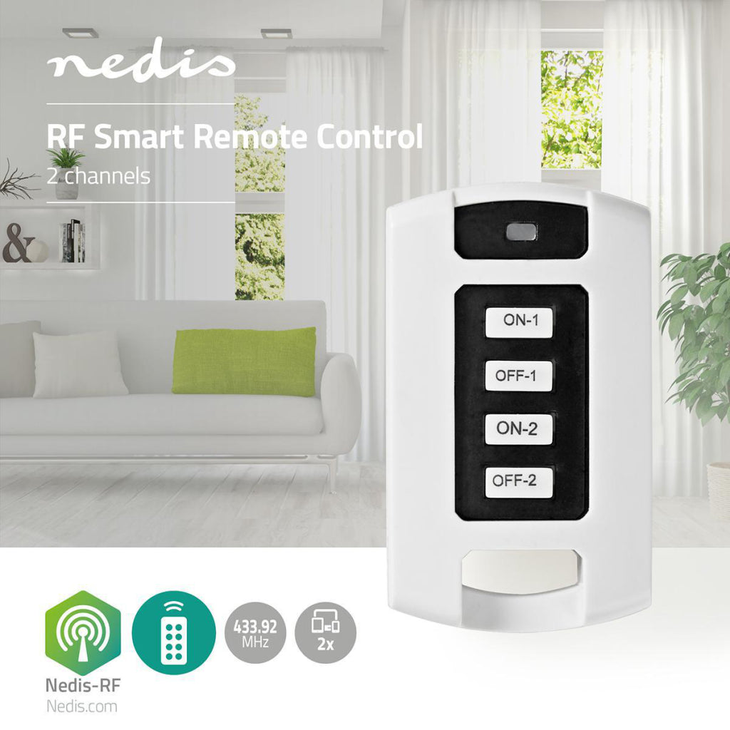 Nedis RFRC220WT RF smart fjernbetjening 2 kanaler