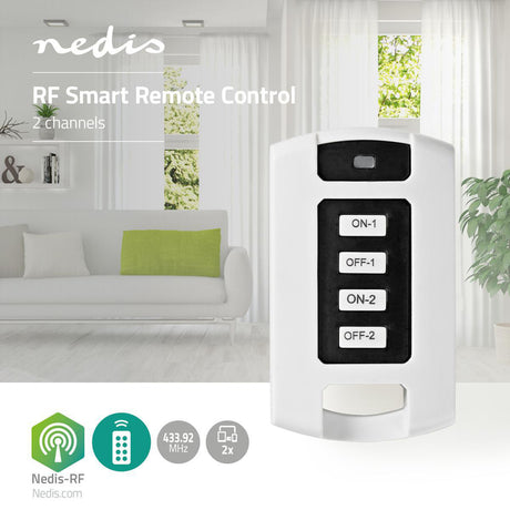 Nedis RFRC220WT RF smart fjernbetjening 2 kanaler