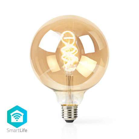 Nedis Wi-Fi LT10GDG125 Wi-Fi varm til kølig hvid LED-glødelampe drejet E27 G125 5,5 W 350 lm