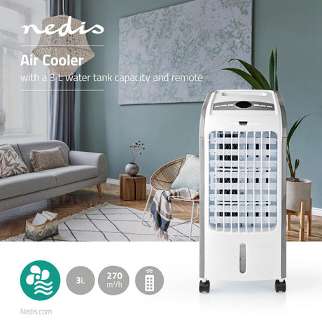 Nedis cool115cwt luftkøler 3 l 270 m sup3; h timer fjernbetjening