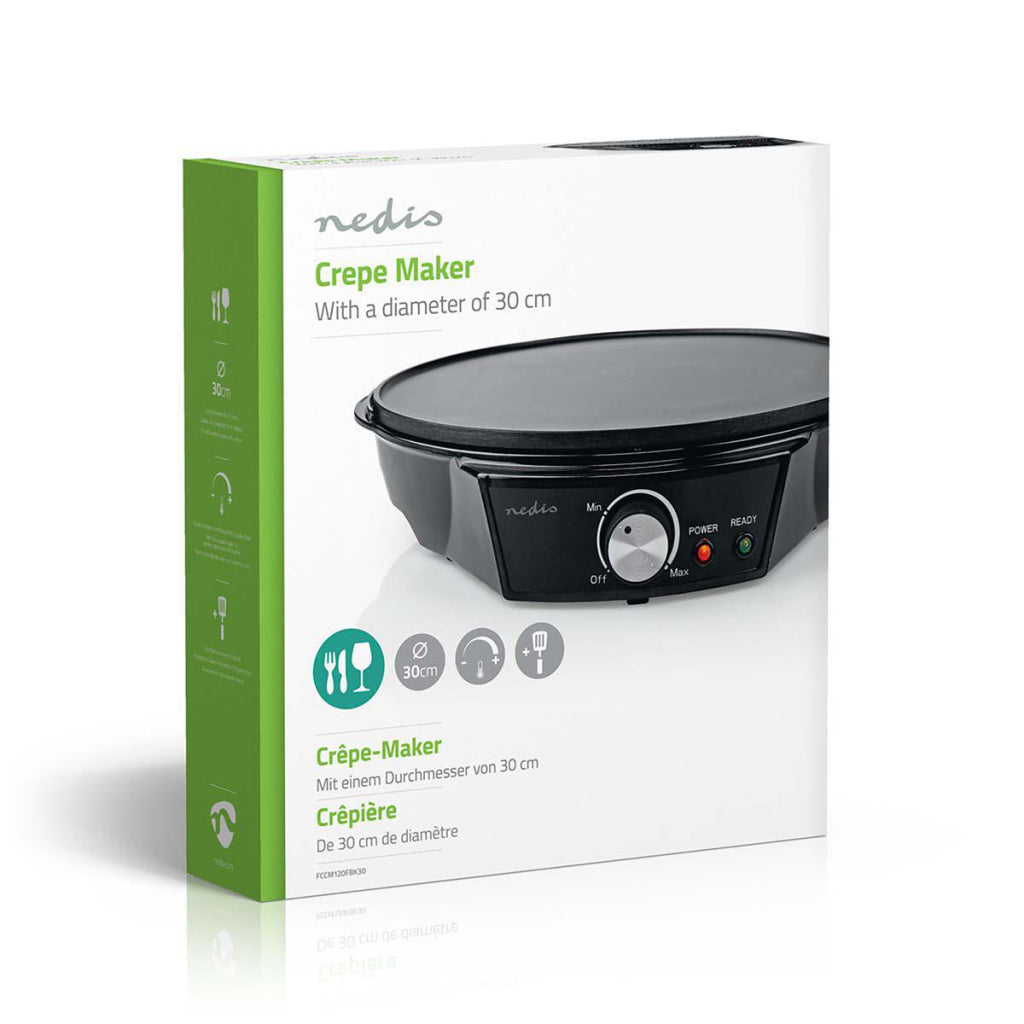 Nedis FCCM120FBK30 Cr ecirc;pes maker 30 Cm Sort