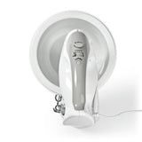 Nedis Kahm110CWT håndmixer 200 W 5-hastigheds turbofunktion drejeskål 2 dejkroge 2 piskeris Grå hvid