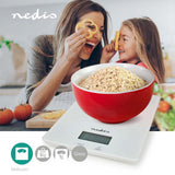 Nedis kasc610wt køkkenvægt digital glas plast hvid