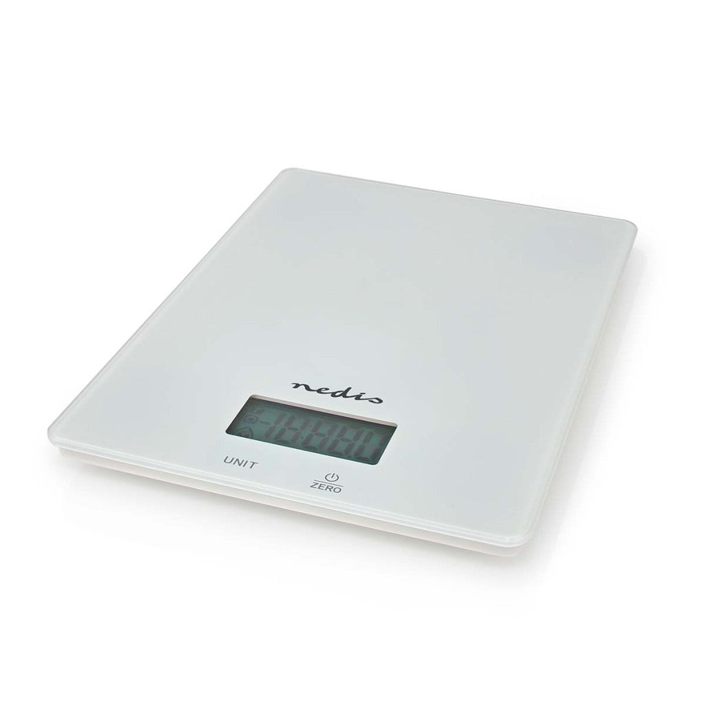 Nedis kasc610wt køkkenvægt digital glas plast hvid