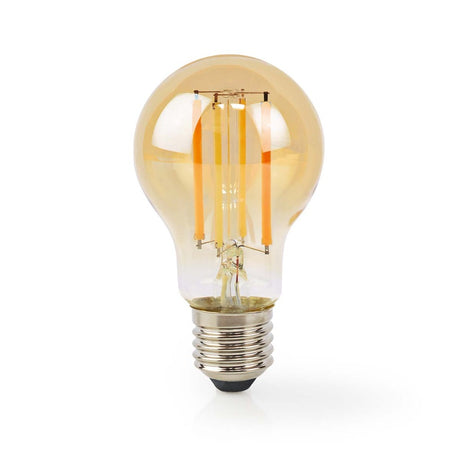 Nedis WiFiLRF10A60 SmartLife LED-glødelampe Wi-Fi E27 806 lm 7 W Varmt hvidt glas Android iOS Pære
