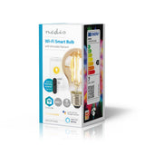 Nedis WiFiLRF10A60 SmartLife LED-glødelampe Wi-Fi E27 806 lm 7 W Varmt hvidt glas Android iOS Pære
