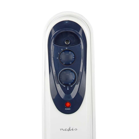 Nedis htoi30wt11 mobil olieradiator 1000 1500 2500 w 11 finner justerbar termostat 3 varmeindstillinger tip-over forebyggelse hvid