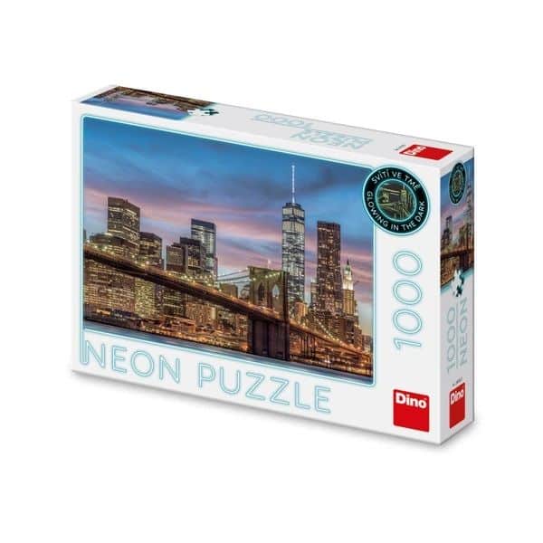 Dinotoys dino puslespil - glød i mørket manhattan new york - 1000 brikker