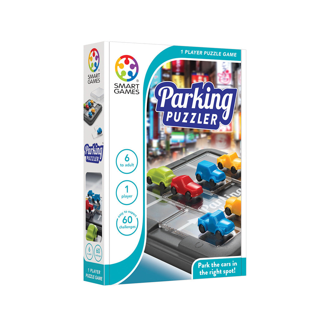 Smarte spil - parkeringspuslespil - 60 opgaver - brainteaser - biler - rejsespil
