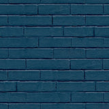 North Wall Wallpaper Good Vibes Brick Wall Blue