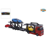2-play biltransporter trykstøbt med 3 biler 26 cm flerfarvet