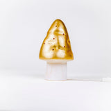 Egmont lampe champignon guld med lysdæmper.