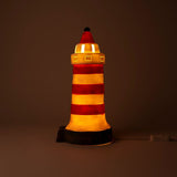Egmont lampe fyr rød-hvid. 17x35 cm