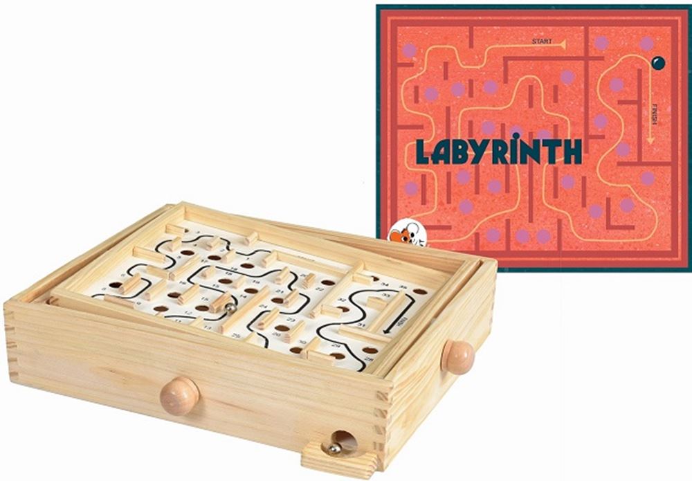Spil: labyrint. 31 x 26 x 8 cm 5+