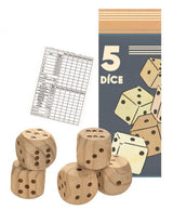 5 træterninger. 5+ 35 cm
