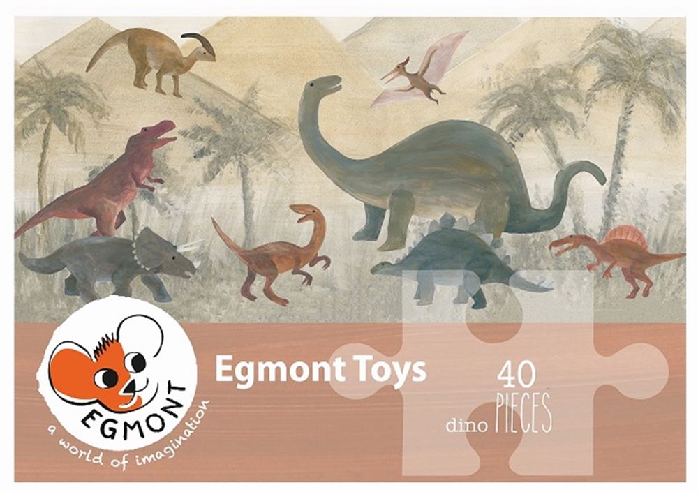 Egmont puslespil dinosaur 40 stk. fsc kort