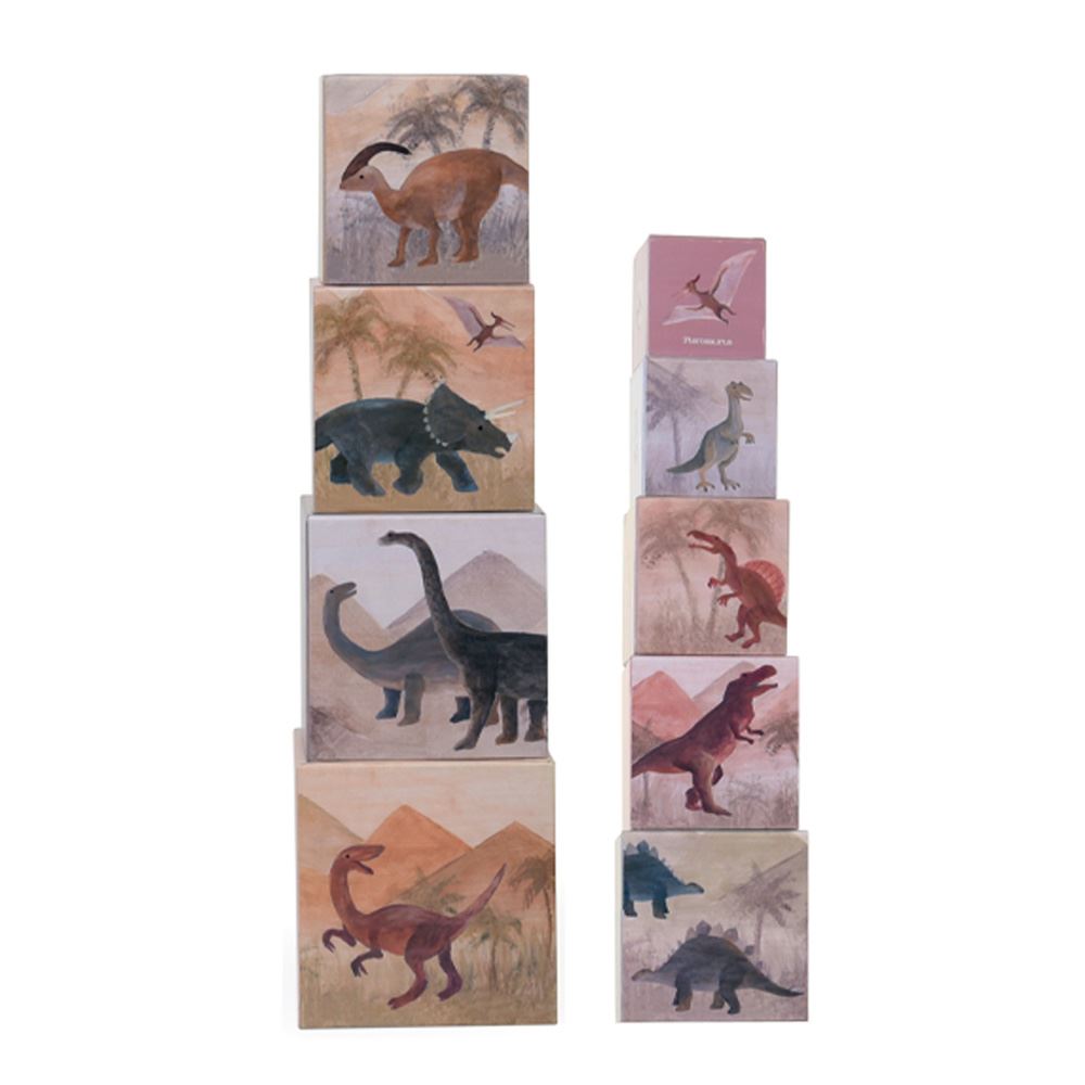 1.2.3 dinosauri-stabelpyramide. FSC-karton