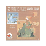 Magnet puslespil bjerge. 17,5x17,5x1 cm.