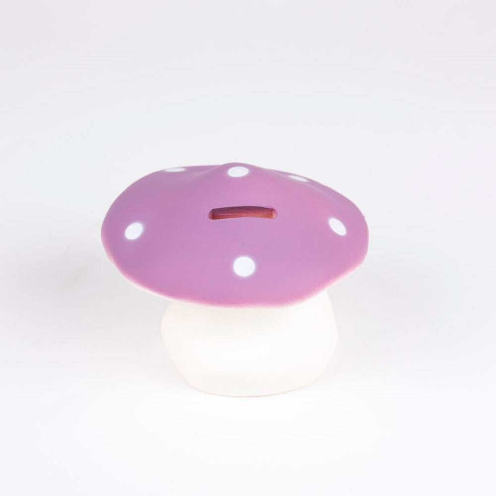 Egmont sparekasse svampe lilla. 11 cm.