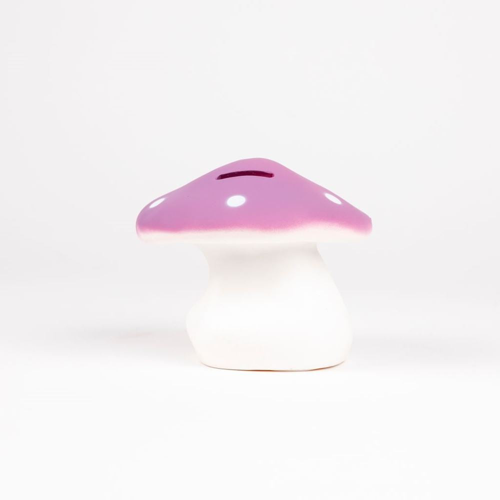 Egmont sparekasse svampe lilla. 11 cm.